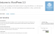 WordPress 3.3 welcome screen