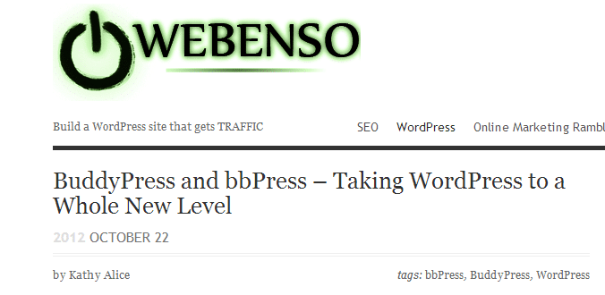 webenso Kathy Alice Brown Webenso Article about October Meetup