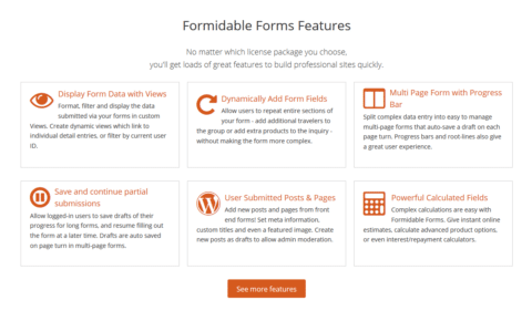 Top features of Formidable Pro